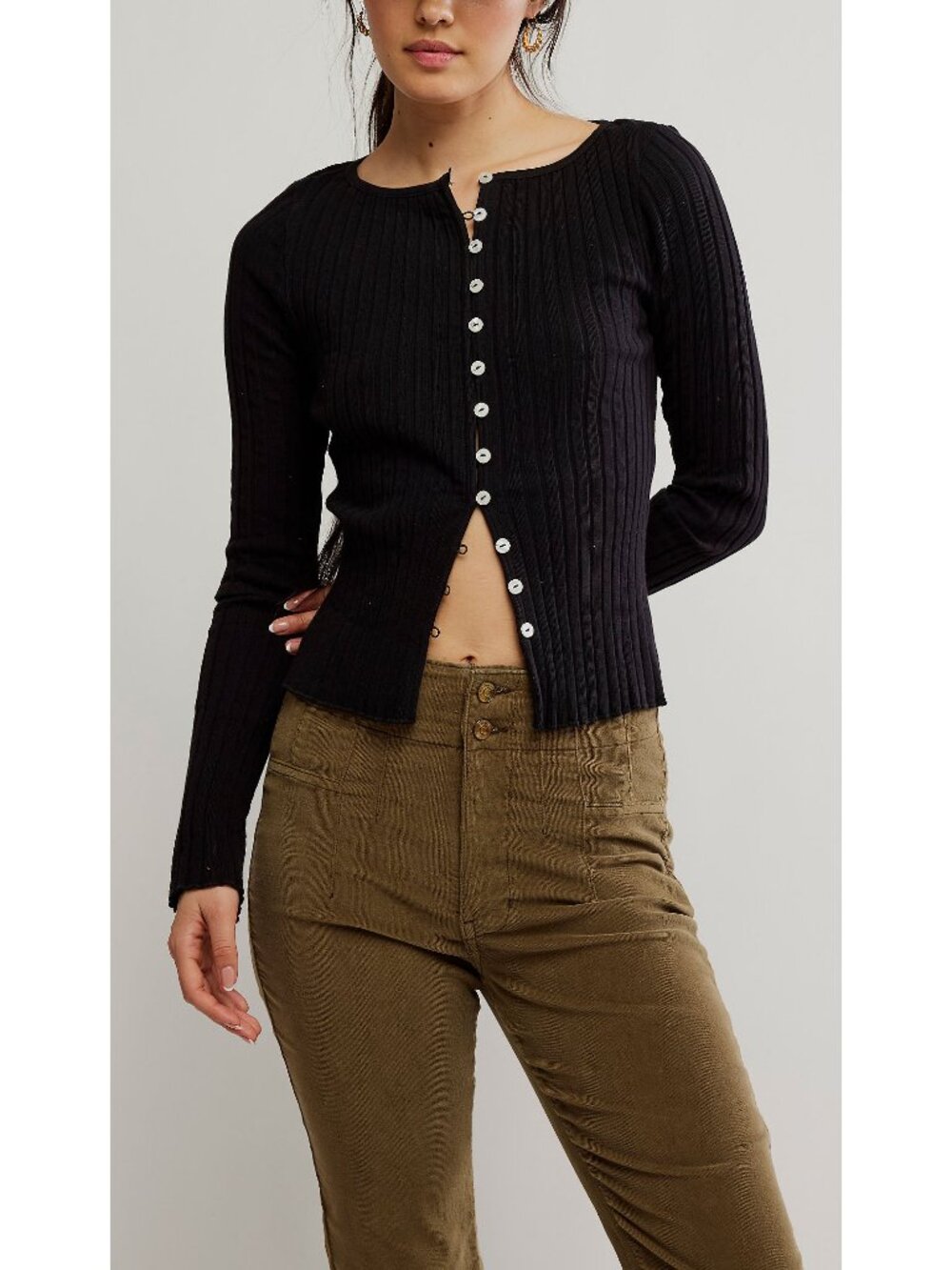 🎉LAST CHANCE🎉 FREE PEOPLE Tilly Long Sleeve / Black - Picture 2 of 6